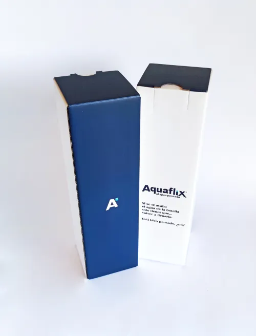 Caixes fons semi automàtic aquaflix - packaging | Massó Pack