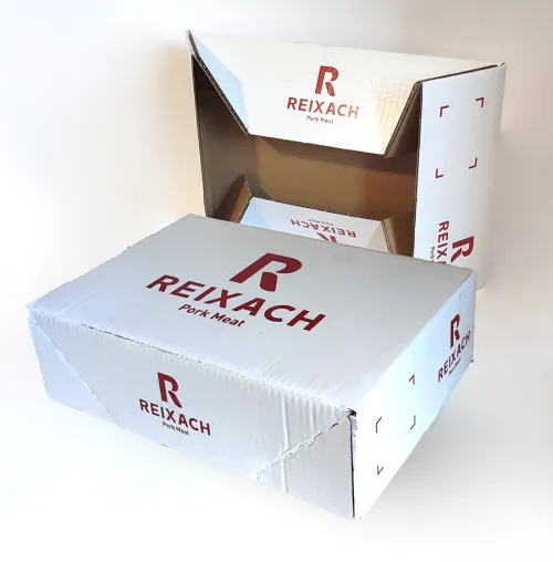 Caixa cartró de tapa i fons de 4 punts Reixach - Packaging | Massó Pack